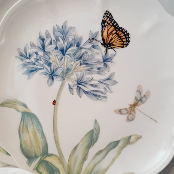 Lenox Butterfly Meadow Blue (4) Accent Luncheon Plate 9” Set of 4 - Picture 3 of 8
